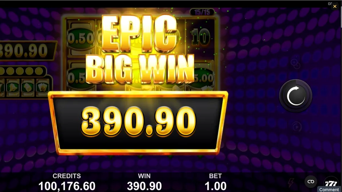 Tampilan visual slot Cash Spree Gold dengan simbol emas dan permata yang berkilau