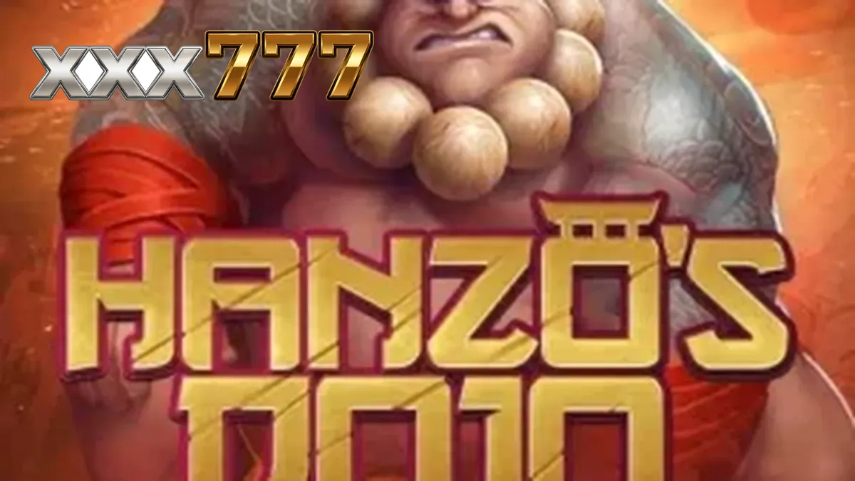 Tampilan visual slot Hanzos Dojo dengan tema dojo Jepang dan mekanisme rooftop yang unik.